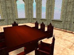 Shanjue solid wood furniture legs 4 inch sofa legs set of 4 medieval furniture feet couch replacement parts can be used in cabinet dresser bed sideboard coffee table. Second Life Marketplace Vigo Gothic Medieval Meeting Or Dining Set 8 Animated Chairs And Table Boxed With Animations