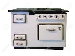 white old vintage retro kitchen stove