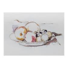 1950s Paul Cezanne Fruits Still Life Large Vintage Lithograph In 2020 Paul Cezanne Cezanne Lithograph