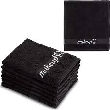 Black color hides makeup, oils, and optical blemishes. Fabbpro Black Makeup Remover Cloth Towels Set Of 6 Facial Makeup Eraser Towels Made In Turkey Ultra Soft Cotton Chic Black Color Beautiful Design Gentle