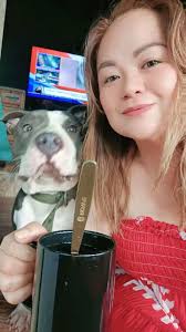 Coffee time with dog