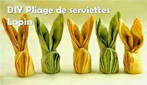 Toutes les meilleures recettes de cuisine sur pliage serviette lapin paques. Diy Pliage Serviettes Lapin De Paques Cubes Petits Pois