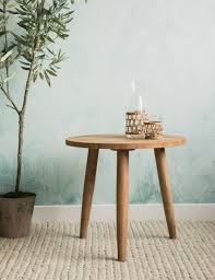 Round Wooden Side Table At Rose Grey Stylish Side Table Round Wooden Bedside Table Round Table Decor