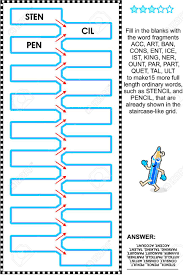 I can assure you that i can take your presentations to the next level and add. Word Game Or Puzzle Fill In The Blanks Of Staircase Like Grid With The Word Fragments Provided To Make New Words Answer Included Royalty Free Cliparts Vectors And Stock Illustration Image 39349615