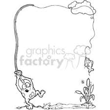 Black And White Outline Cartoon Black And White Outline Frog Clipart Black And White Frog Fishing Border Clipart Royalty Free Clipart 134049 In 2020 Clip Art Clip Art Borders Royalty Free Clipart