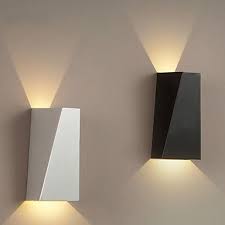 91 09 Wall Sconces Led Modern 1 Light Contemporary White And Black Metal Wall Light Fittings Led Wall Lamp Led Wall Lights