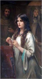 Rosary 1910 Beatrice Offor 1864 1920 Tuval Uzerine Yagliboya Sanatsal Fotograf Resim Sanati Ronesans