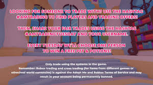 This job isn't easy because you can easily be attacked by pirates. Adopt Me On Twitter Looking For Someone To Trade With Use The Hashtag Amtrading To Find Players And Trading Offers Then Share Your Fair Trades Using The Hashtag Amtradingtuesday And Your