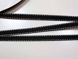 Black And White Striped Ribbon Bulk Black Ribbon Black And White Saddle Stitch Grosgrain Ribbon 3 8 Inch Wide X 10 Yards Offray Side Saddle Black Ribbon Saddle Stitching Bulk Ribbon