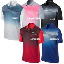 Tiger Woods Mens Golf Shirts Bold Stripe Polo Golf Shirts Bold Stripes Mens Golf