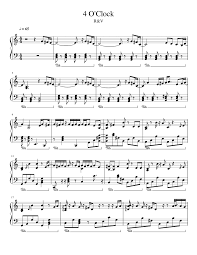 Print And Download In Pdf Or Midi 4 O Clock Hey Guys Back With Another Score But This Time It S Piano Songs Sheet Music Clarinet Sheet Music Clarinet Music