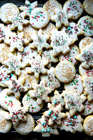 Soft christmas cookies in gingerbread man, candy cane, and tree shapes on. Classic Cream Cheese Cutout Christmas Cookies Alexandra S Kitchen