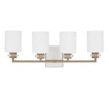 Austin Allen Austin Allen Co 4 Light Brushed Gold Bath Vanity Light 9a169a The Home Depot Bath Vanity Lighting Vanity Lighting Brass Vanity Light