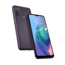 Capture sharper, brighter photos with a 48 mp<sup>1</sup> camera system and go for over 2 days<sup>2</sup> on a single charge. Moto G10 Android Smartphone Motorola Roe