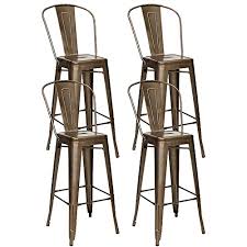 Couches and chairs are on order so this space will look different. Buy Nicemoods Metal Bar Stools Indoor Outdoor Chairs Modern High Backrest Industrial Metal Barstool Bistro Style Bar Stools With Back Counter Height Stool Set Of 4gun Online In India B082pn7xpp