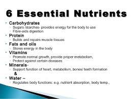 What Do The 6 Essential Nutrients Do For The Body Nutrient Nutrition Carbohydrates