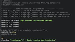 How To Automatically Delete Tmp Folders In Linux Automatic Disk Log Cleanup Bash Script Linux Clean Up Creative Web Design