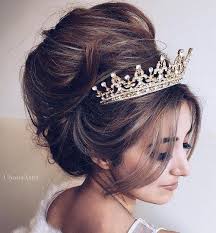 Curly prom hairstyle for long hair with french braids. 40 Gorgeous Wedding Hairstyles For Long Hair Wedding Hairstyles With Crown Tiara Hairstyles Wedding Hairstyles For Long Hair