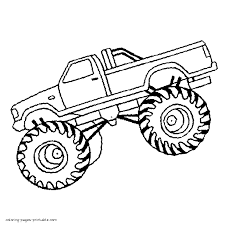 Rare color monster trucks line coloring pages page 1 2882. Monster Truck Coloring Page Coloring Pages Printable Com