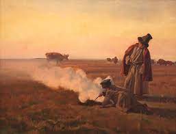 Chełmoński's intention with indian summer was to depict the strength of the countryside and the fortitude of its people. Chelmonski Na Jesien W Kregu Malarzy Mlodej Polski