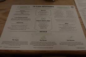 Le Pain Quotidien Menu Picture Of Le Pain Quotidien Bruges Tripadvisor