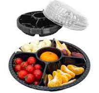 Amazon.com: Apatal 12Pcs Disposable Fruit Trays, Round ...