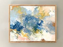 Adding black paint to an a lighter acrylic paint color makes it turn darker. Diy Acrylic Paint Pouring Wall Art Abbotts At Home