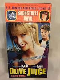 Amazon.com: Olive Juice [VHS] : Leighanne Littrell, James Berlau, Michael  Hartson, Ginger King, Jay Love, Bette Berlau, Elizabeth Auten, Jim R.  Coleman, Lisa Sleeper, Ken Rush, Allan Medina, A.J. McLean, Cornelia White,