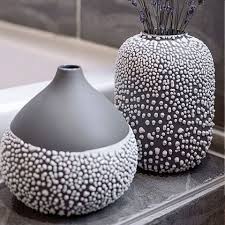 Lichen Vases Diy Bottle Crafts Vase Crafts Pottery Painting Designs