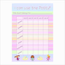 girls potty training reward charts and personalized stickers pack