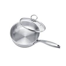 Nubao Frying Pan 304 Stainless Steel Pan Uncoated Smoke Free Frying Pan Frying Pan Color Smooth Stainless Steel Pans Frying Pan Pan