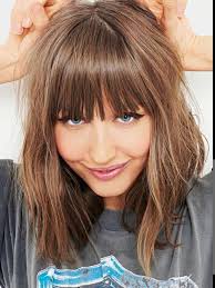 10 Medium length hair with bangs ideas