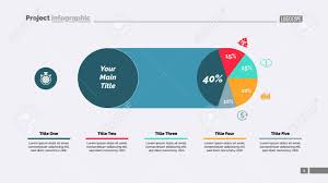 five sectors pie chart slide template business data comparison