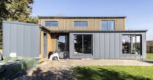 Date Des Travaux 2017 Finitions Gris Anthracite Facon Joint Debout Maison Maison Container Isolation Exterieur