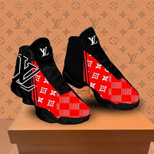 Louis vuittons black red hot louis vuitton Air Jordan 13 Sneakers Gifts For  Men Women Shoes Full Size For Fans