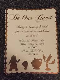 Beauty And The Beast Invitations Be Our Guest Invitiations Beauty And The Beast Wedding Invitations Beauty And The Beast Theme Disney Invitations
