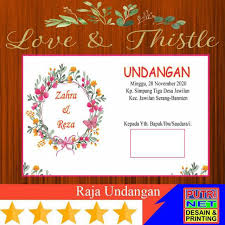 Contoh undangan pernikahan terbaru dari model islami hingga tipe modern dan elegan. Undangan Pernikahan Surat Undangan Zahra 06 Shopee Indonesia