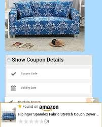 Interesting Coupons And Promocodes Offered By Amazon Store Check Out Our Free App For An Unlimited List Of I In 2020 Couch Covers Amazon Promo Codes Amazon Coupons
