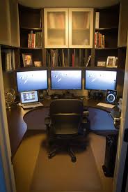 Walk in closet turned into office. Gaming Desk In Closet Novocom Top