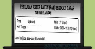 Soal ukk tema 6 kelas 4 sd semester 2. Soal Ukk Uas Pat Sd Kelas 4 Semester 2 Kurikulum 2013