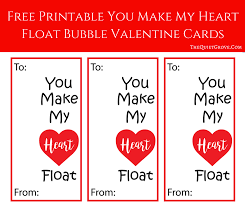 A friend gave me this trick and its a lot of fun to pull! Free Printable You Make My Heart Float Bubble Valentine Cards The Quiet Grove