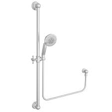 Newport Tub And Shower 3 Function Wall Bar Shower Kit In Polished Chrome Newport Brass Polished Chrome Slide Bar
