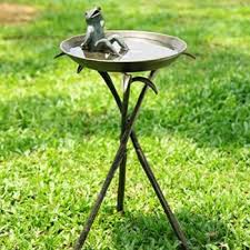 Bird Bath And Feeder Table Cool Frog Bird Bath Spi San Pacific International All Products 33563 Decor Bird Bath Metal Decor