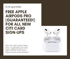 Effective from september 1, 2015,citibank credit cards will be collectively named as citi ® credit cards. Free Apple Airpods Pro Guaranteed With New Citibank Credit Card Sign Up For Eligible New Customers 13 19 April 2020 Only The Shutterwhale