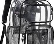 PACKISM Clear Backpack for School - 17 inch Large Heavy Duty Clear Bookbag  for Boys and Girls, See Through PVC Transparent Backpacks with 2 Front ...