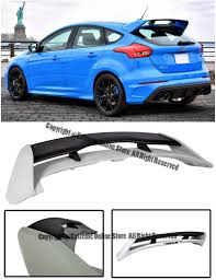 For 13 Up Ford Focus Hatchback Jdm Rs Style Primer Black Rear Roof Wing Spoiler Ford Focus Hatchback Ford Focus Ford Focus Rs