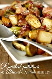 Roasted Potatoes And Brussel Sprouts Sprout Recipes Roasted Potato Recipes Brussels Sprouts Recipe