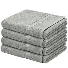 Fashioned from 100% cotton for a gentle feel, this bath towel is offered in an array of colours with matching face cloths and hand towels available. Silver Pack Of 4 Pure 100 Egyptian Cotton Bathroom Towels Bath Sheet Bale Set Super Soft 500 Gsm Evelyn Living Buy Online In Dominica At Dominica Desertcart Com Productid 53707821