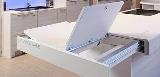 Should the countertop be the same height as the workspace /prep zone or should it be elevated (also referred to as bar height)? The Family Kitchen Island Always At The Right Height Hafele