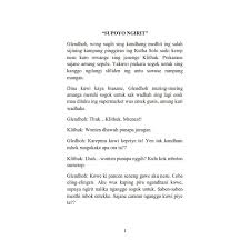 Amarga jasamu wanita eropa lan wanita pribumi dadi duweni hak kang padha duweni hak pikantuk pendidikan. Contoh Cerita Cerkak Bahasa Jawa Singkat Berbagai Contoh